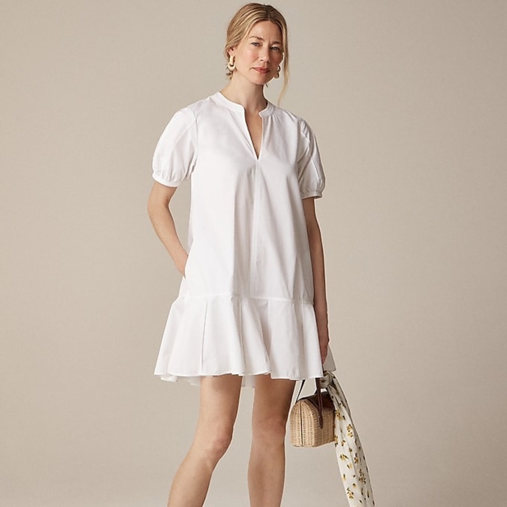 NWT J.Crew Petite Delilah dress in cotton poplin